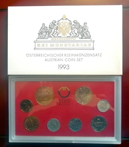 Zdjęcie oferty: Kolekcja austriackich monet 1993