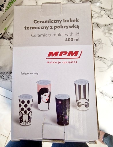 Zdjęcie oferty: Ceramiczny kubek termiczny z pokrywką 400ml