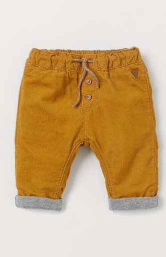 Zdjęcie oferty: H&M spodnie sztruksowe z podszewką 80