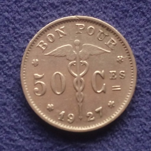 Zdjęcie oferty: A141 Belgia 50 centimes 1927