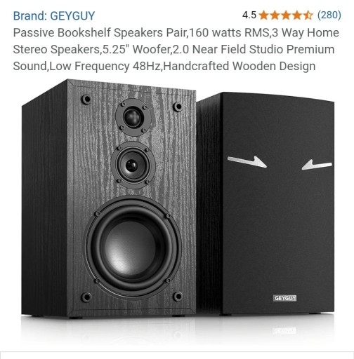 Zdjęcie oferty: GŁOŚNIKI Pasywne GEYGUY G521-1 160W 3-drożny domowy głośnik stereo, 5,25"