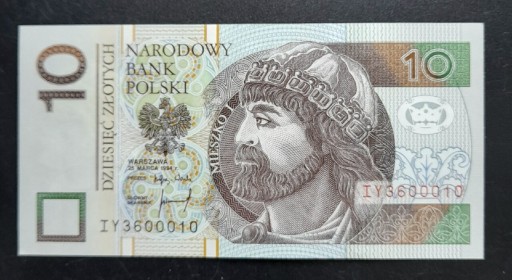 Zdjęcie oferty: Banknot 10 zł 1994 rok seria IY