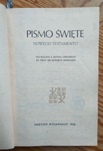 Zdjęcie oferty: Pismo Święte Nowego Testamentu 1957 Kowalski