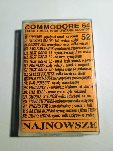 Zdjęcie oferty: WALDICO 52 Najnowsze - kaseta Commodore 64