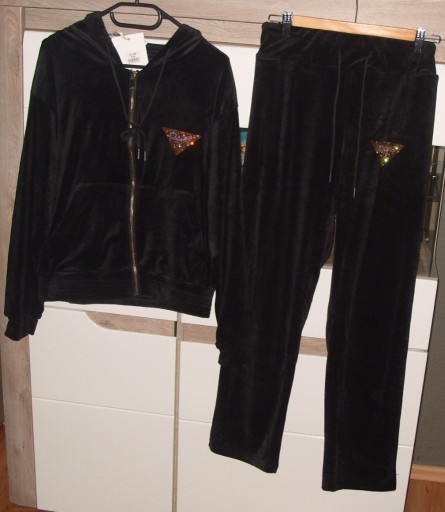 Zdjęcie oferty: Welurowy Dres _Bluza na zamek _Cyrkonie r. S/M/L