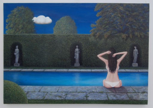 Zdjęcie oferty: Tajemnica letniego popołudnia,  olej na płótnie, 50 x 70 cm