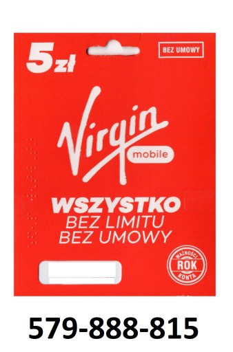 Zdjęcie oferty: 579 888 815 VIRGIN ŁATWY ZŁOTY NUMER STARTER FV 