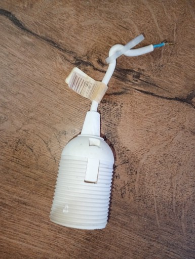 Zdjęcie oferty: gniazdo E27, oprawka budowlana biała z kablem 10 cm, z kostką 