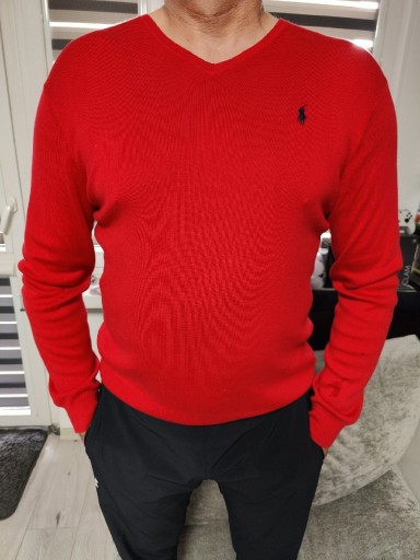 Zdjęcie oferty: Sweterek w serek Polo Ralph Lauren rozm XXL 