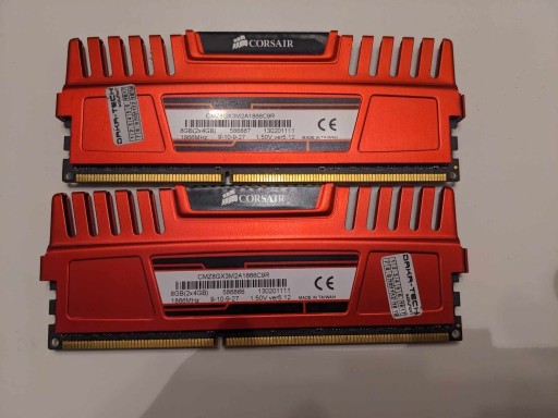Zdjęcie oferty: Pamięć RAM Corsair 8GB 2 x 4GB DDR3 1866MHz 1.50V