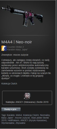 Zdjęcie oferty: M4A4 - Neo Noir Counter Strike