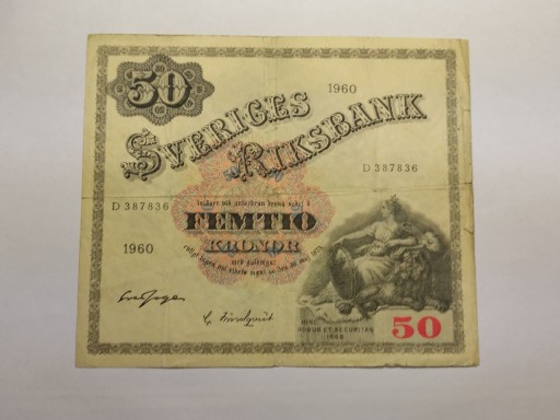 Zdjęcie oferty: Banknot 50 koron Szwecja