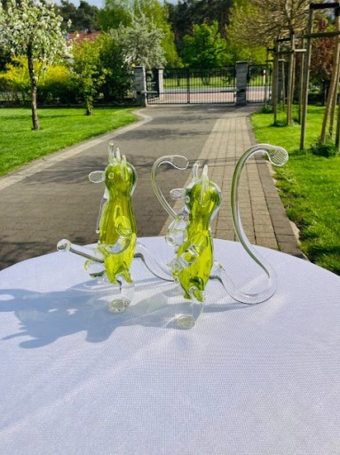 Zdjęcie oferty: Szklane diabły figurki  PRL Murano czeskie szkło