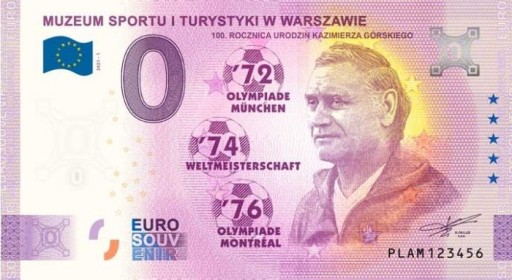 Zdjęcie oferty: Banknot pamiątkowy 0 euro Górski 100. Rocznica