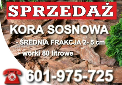 Zdjęcie oferty: KORA SOSNOWA 15 zł / 80 litrów