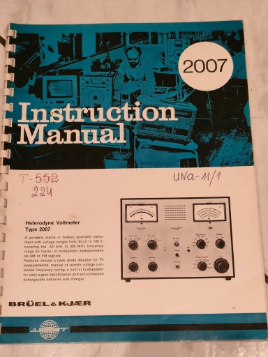 Zdjęcie oferty: Bruel&Kjaer 2007 heterodyne Voltmeter Instrukcion Manual