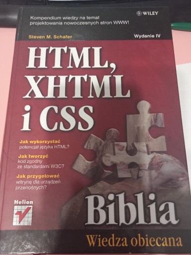 Zdjęcie oferty: HTML XHTML i CSS Biblia