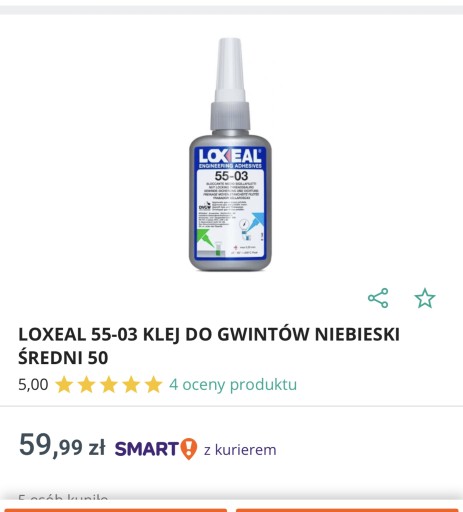 Zdjęcie oferty: Klej do gwintów mocny