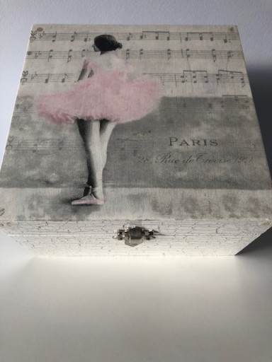 Zdjęcie oferty: Skrzynka teabox herbaciarka decoupage balerina 