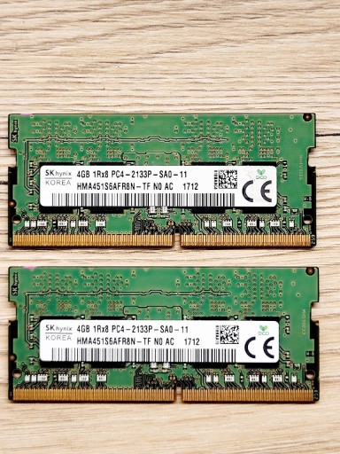 Zdjęcie oferty: Pamięć RAM SK HYNIX 2x 4GB DDR4 2133MHz