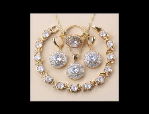 Zdjęcie oferty: Luksusowy komplet biżuterii złotej 