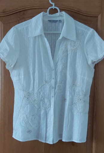 Zdjęcie oferty: Biała ślicznie haftowan dłuższa bluzka Per una