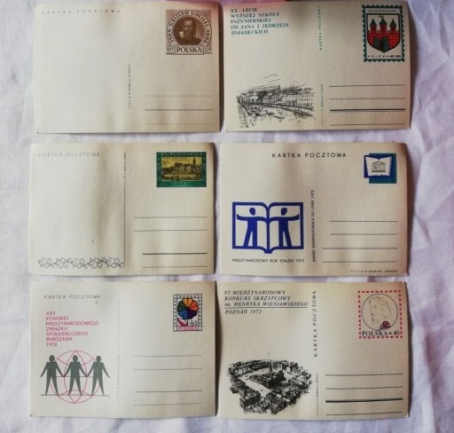 Zdjęcie oferty: kartki pocztowe kolekcjonerskie z epoki PRL antyk 
