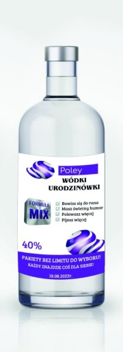 Zdjęcie oferty: Naklejka na wódkę urodzinową RÓŻNE WARIANTY