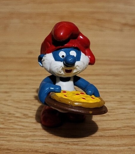 Zdjęcie oferty: Schleich papa smerf plus pizza figurka unikat 1994