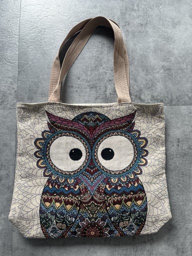 Zdjęcie oferty: Duża torba materiałowa z sową.