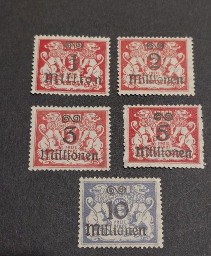 Zdjęcie oferty: DANZIG  - 1923 r - 5 sztuk