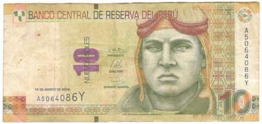 Zdjęcie oferty: Peru - banknot 10 soles 2009