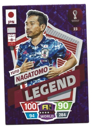 Zdjęcie oferty: PANINI WORLD CUP QATAR 2022 NAGATOMO LEGEND 23