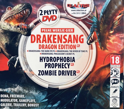 Zdjęcie oferty: Gry CD-Action DVD nr 204: Drakensang, Hydrophobia