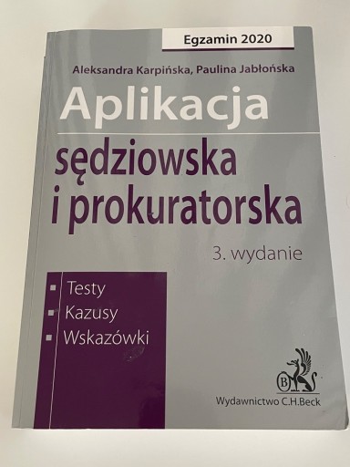 Zdjęcie oferty: Aplikacja sędziowska i prokuratorska 2020