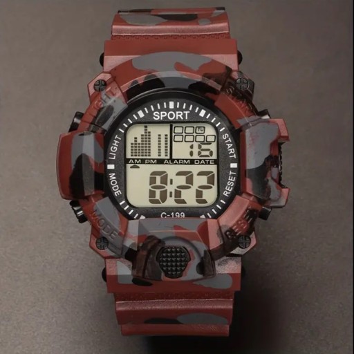 Zdjęcie oferty: Elektroniczny wielofunkcyjny zegarek w kamuflażu