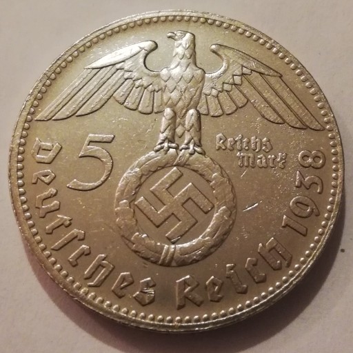 Zdjęcie oferty: 5 marek Hindenburg 1938 J