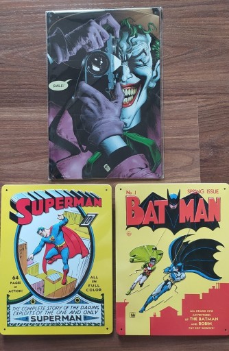 Zdjęcie oferty: Batman Superman Joker | Metalowe grafiki oryginały
