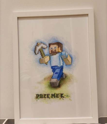 Zdjęcie oferty: Obraz plakat rysunek Minecraft z imieniem dziecka