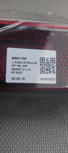 Zdjęcie oferty: LAMPA PRZECIWMGIELNA ZDERZAKA LEWA BMW G02 X4 LCI