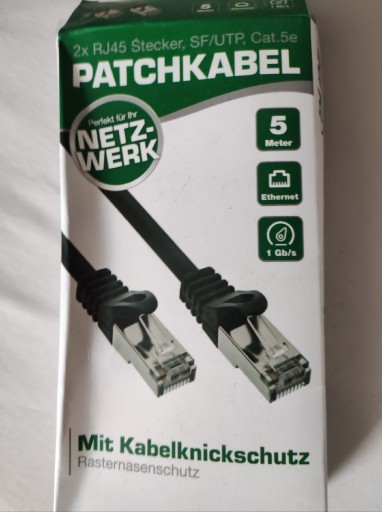 Zdjęcie oferty: Kabel sieciowy RJ 45 5 metrów 