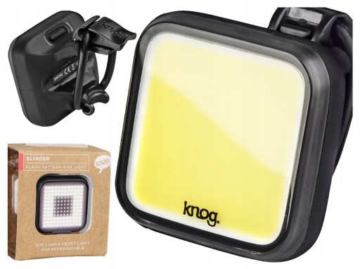 Zdjęcie oferty: Nowa lampka rowerowa Knog Blinder Square 200lm – oryginalna, LED, USB-C