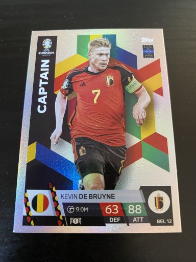 Zdjęcie oferty: Topps EURO 2024 CAPTAIN De Bruyne BEL 12