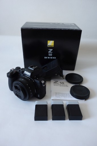 Zdjęcie oferty: Nikon Z50 + Nikkor 16-50mm + 3x Nikon EN-EL2