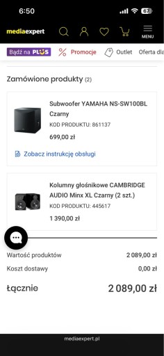 Zdjęcie oferty: Cambridge Audio Minx XL z Subwooferem Yamaha i wzmacniaczem