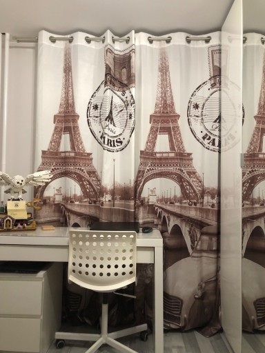 Zdjęcie oferty: Zasłony w stylu vintage retro Wieża Eiffla Paris