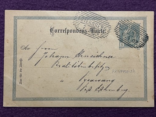 Zdjęcie oferty: Karta korespondencyjna Esternberg 1902r.