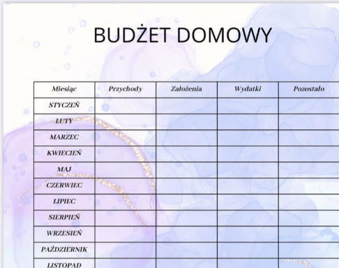 Zdjęcie oferty: Planner budżetowy Styczeń - Grudzień