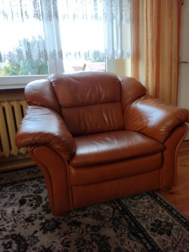 Zdjęcie oferty: Sofa I dwa fotele ze skóry naturalnej 
