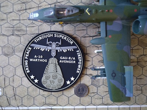 Zdjęcie oferty: Naszywka działko GAU-8 Avenger A-10 Warthog gumowa z rzepem
